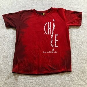 Y2K Chile Sur Del Mundo Tie-Dye Location Tee (L)